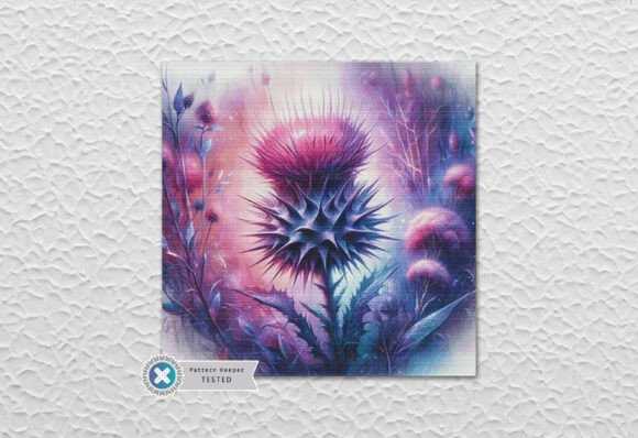 Cross Stitch Pattern PDF Thistle Flower Review