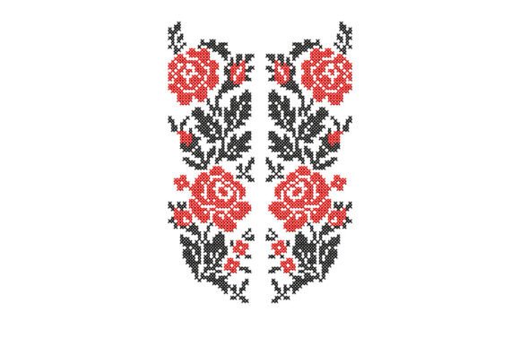 Neckline Cross Stitch Design with Roses Review