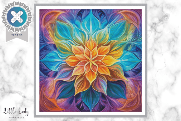 Rainbow Mandala Cross Stitch Pattern PDF Review