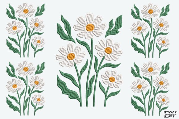 White Flowers Embroidery Design Review